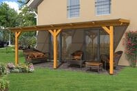 Skan Holz Terrassen&uuml;berdachung Andria648x350cm eiche hell aus Leimholz