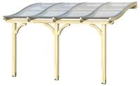 Skan Holz Terrassen&uuml;berdachung Venezia mit Mittelpfosten Breite 434 cm-434 x 239