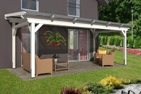 Skan Holz freistehende Terrassen&uuml;berdachung Sanremo 648x400cm wei&szlig;