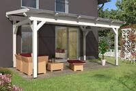 Skan Holz freistehende Terrassen&uuml;berdachung Sanremo 541x350cm wei&szlig;