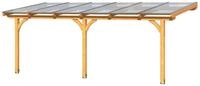 Skan Holz Terrassen&uuml;berdachung Rimini 648x250cm aus Douglasie m.Mittelpfosten