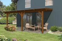 Skan Holz TD Rimini 541x350cm nussbaum aus Douglasie m.Mittelpfosten