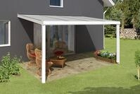 Skan Holz Aluminium Terrassen&uuml;berdachung Genua Breite 434 cm-434 x 257 cm (Gr.