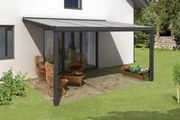 Skan Holz Aluminium Terrassen&uuml;berdachung Genua Breite 434 cm-434 x 257 cm (Gr.