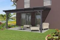Skan Holz Terrassen&uuml;berdachung Ancona aus Leimholz o. Mittelpfosten Breite 541