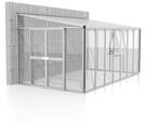 Vitavia Gew&auml;chshaus Helena 11900 inkl. 2 Seitenfenstern - 11,8 m&sup2; -Alu-blank