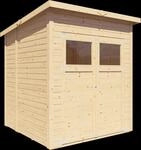 Bertilo Ger&auml;tehaus Amrum 2: 175 x 180 cm - naturbelassen - 14 mm