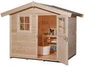 Weka Gartenhaus 123 - 28 mm naturbelassen 240 x 205 cm inkl. Einzelt&uuml;r/Fenster...
