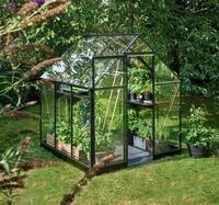 Juliana Gew&auml;chshaus Qube 6 - 3,6 m&sup2; (Gr. 1) 3 mm Sicherheitsglas schwarz