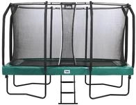 Salta Trampolin First Class 214 x 366 cm mit Sicherheitsnetz und Leiter-gr&uuml;n