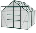 Vitavia Gew&auml;chshaus Mars 8300 inkl. 2 Dachfenstern - 8,3 m&sup2; -dunkelgr&uuml;n-4 mm