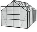 Vitavia Gew&auml;chshaus Mars 11500 inkl. 2 Dachfenstern - 11,5 m&sup2; -schwarz-4 mm
