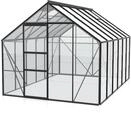 Vitavia Gew&auml;chshaus Merkur 9900 inkl. 2 Dachfenstern - 9,9 m&sup2; -schwarz-3 mm