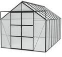 Vitavia Gew&auml;chshaus Uranus 11500 inkl. 4 Dachfenstern - 11,5 m&sup2; -schwarz-6 mm