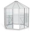 Vitavia Gew&auml;chshaus Juno/Hera 4500 inkl. Stahlfundament - 4,5 m&sup2; Alu-blank...