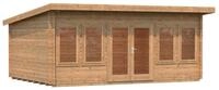 Palmako Gartenhaus Lisa 19,4 m&sup2; - 44 mm Hellbraun tauchimpr&auml;gniert
