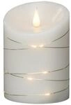 Konstsmide Weihnachtsbeleuchtung LED Echtwachskerze 3D Flamme 15 Tropfen
