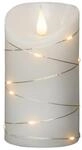 Konstsmide Weihnachtsbeleuchtung LED Echtwachskerze 3D Flamme 13 Tropfen