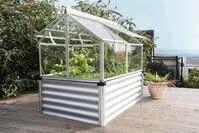 Vitavia Hochfr&uuml;hbeet Paris mit 4 Dachfenstern B 119 x T 83 x H 72 cm 65 cm Alu-blank
