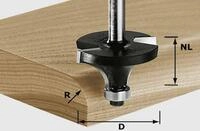 Festool Abrundfr&auml;ser HW Schaft 8 mm HW S8 D42,7/R15 KL