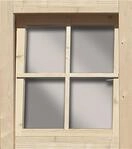 Karibu Dreh-/Kippfenster f&uuml;r 28 mm H&auml;user naturbelassen