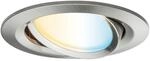Paulmann LED Einbauleuchte Smart Home Nova Plus Coin LED schwenkbar Eisen geb&uuml;rstet