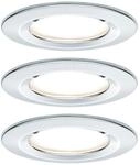 Paulmann Einbauleuchte Nova Coin 3er LED 3x6,5W chrom rund starr