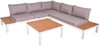 Garden Pleasure Lounge-Set VALENTINA, Aluminium Wei&szlig; / Nonwood / Kissen 100 %