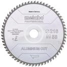Metabo S&auml;geblatt "aluminium cut - professional"216x2,2/1,8x30 Z58 FZ/TZ 5&deg;neg
