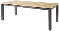 Diamond Garden Ausziehtisch PORTO 220/320 x 100 cm, Edelstahl Dunkelgrau / Recycled