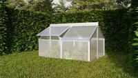 Vitavia Fr&uuml;hbeet Gaia Jumbo inkl. 4 Dachfenster 4 mm Hohlkammerplatten Alu-blank