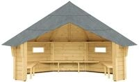 Wolff Finnhaus Wetterschutzh&uuml;tte / Grillh&uuml;tte naturbelassen Ohne Grillanlage