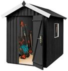 Weka Schwedenhaus - 32 mm (aufgedoppelt) Gartenhaus s&auml;gerau anthrazit Schwedenhaus