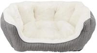 TRIXIE Bett Davin, oval, 60 &times; 45 cm, grau/creme