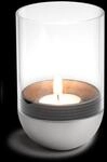 h&ouml;fats GRAVITY CANDLE Windlicht silber