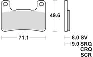 TRW Bremsbelag Typ SV Sintermetall mit ABE, Bremsbelag "MCB 752" Satz