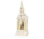 Konstsmide Weihnachtsbeleuchtung LED Kirche wei&szlig; wassergef&uuml;llt 5h Timer