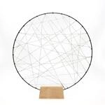 Konstsmide Weihnachtsbeleuchtung LED Metallsilhouetten Ring mit Holz-Fu&szlig;