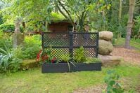 KHW Pflanzkasten gro&szlig; mit Spalier 100 cm (2-tlg.) 2er Set anthrazit