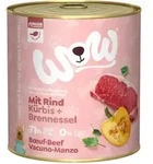 WOW Junior 800g Dose Hundenassfutter 6 x 800 Gramm Rind mit K&uuml;rbis