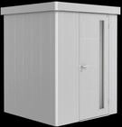 Biohort Ger&auml;tehaus Neo 180 x 180 cm (1A) Einfarbig Einzelt&uuml;r silber-metallic