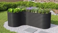 Vitavia Erweiterung "Curve" f&uuml;r Hochbeet Terra Basic H&ouml;he 86 cm schwarz