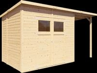 Bertilo Ger&auml;tehaus Amrum 3 Plus: 386 x 180 cm - naturbelassen - 14 mm
