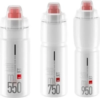 Elite 7090749, Elite Trinkflasche Jet Plus 550 ml rot,transparent
