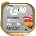 WOW Senior 150g Hundenassfutter Sparpaket 22 x 150 Gramm Ente mit S&uuml;&szlig;kartoffeln