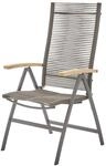Diamond Garden Hochlehner VALENCIA, Edelstahl Dunkelgrau / Rope Grau / Premium