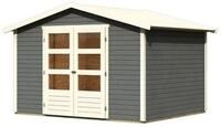 Karibu Gartenhaus Amberg 4 - 19 mm-246 x 246 cm-terragrau