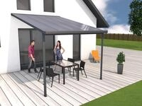 Gutta Terrassendachsystem 4,06 m Dachtiefe, Typ D anthrazit