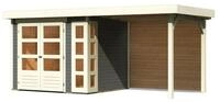 Karibu Gartenhaus Kerko 3 mit 240 cm Schleppdach inkl. R&uuml;ckwand - 19 mm-242 x...