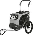 TRIXIE Fahrrad-Anh&auml;nger faltbar grau/schwarz M (63 x 95 x 90 cm)
